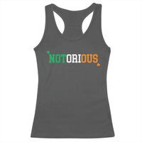 Irish Pride Boxing Fighting Notorious Racerback Tank Top Irish Flag Lucky Shamrock Graphic