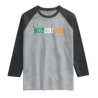 Irish Pride Boxing Fighting Notorious Raglan Shirt Irish Flag Lucky Shamrock Graphic