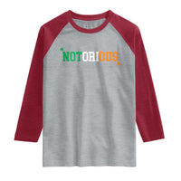 Irish Pride Boxing Fighting Notorious Raglan Shirt Irish Flag Lucky Shamrock Graphic