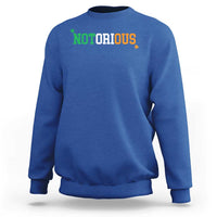 Irish Pride Boxing Fighting Notorious Sweatshirt Irish Flag Lucky Shamrock Graphic