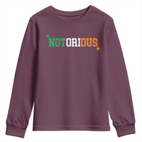 Irish Pride Boxing Fighting Notorious Youth Sweatshirt Irish Flag Lucky Shamrock Graphic
