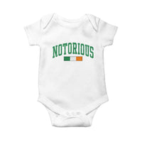Vintage Irish Flag Notorious Baby Onesie Boxing Fans