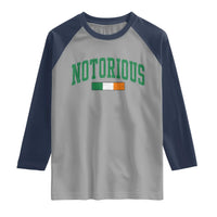 Vintage Irish Flag Notorious Raglan Shirt Boxing Fans
