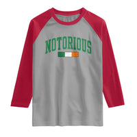 Vintage Irish Flag Notorious Raglan Shirt Boxing Fans