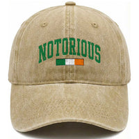 Vintage Irish Flag Notorious Washed Cotton Baseball Cap Boxing Fans