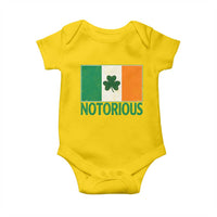 Irish Pride Boxing Fighting Notorious Baby Onesie Vintage Ireland Flag Irish Retro Throwback