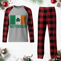 Irish Pride Boxing Fighting Notorious Plaid Pajama Set Vintage Ireland Flag Irish Retro Throwback