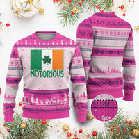Irish Pride Boxing Fighting Notorious Ugly Christmas Sweater Vintage Ireland Flag Irish Retro Throwback