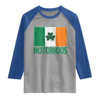 Irish Pride Boxing Fighting Notorious Raglan Shirt Vintage Ireland Flag Irish Retro Throwback