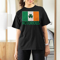 Irish Pride Boxing Fighting Notorious T Shirt For Women Vintage Ireland Flag Irish Retro Throwback