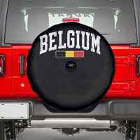 Vintage Belgium Flag Graphic Spare Tire Cover Belgian Pride Patriotic Gift