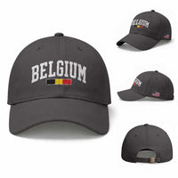 Vintage Belgium Flag Graphic Baseball Cap Belgian Pride Patriotic Gift