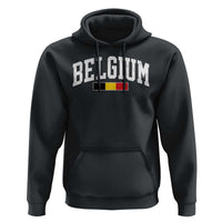 Vintage Belgium Flag Graphic Hoodie Belgian Pride Patriotic Gift