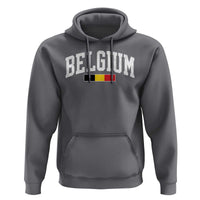 Vintage Belgium Flag Graphic Hoodie Belgian Pride Patriotic Gift