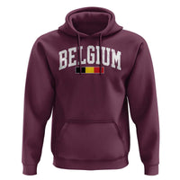 Vintage Belgium Flag Graphic Hoodie Belgian Pride Patriotic Gift