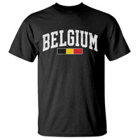 Vintage Belgium Flag Graphic T Shirt Belgian Pride Patriotic Gift