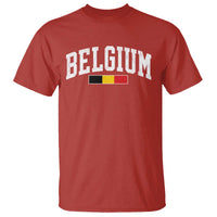 Vintage Belgium Flag Graphic T Shirt Belgian Pride Patriotic Gift