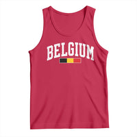 Vintage Belgium Flag Graphic Tank Top Belgian Pride Patriotic Gift