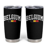 Vintage Belgium Flag Graphic Tumbler Cup Belgian Pride Patriotic Gift