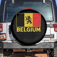 Vintage Belgium Soccer Flag with Lion Graphic Spare Tire Cover Belgian Football Pride Gift for Fans
