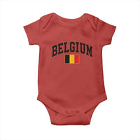Vintage Belgium Baby Onesie Belgian Soccer Football Pride Gift for Fans