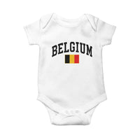 Vintage Belgium Baby Onesie Belgian Soccer Football Pride Gift for Fans