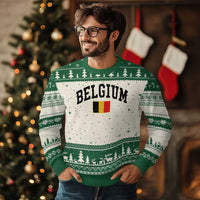 Vintage Belgium Ugly Christmas Sweater Belgian Soccer Football Pride Gift for Fans
