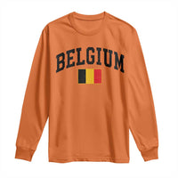 Vintage Belgium Long Sleeve Shirt Belgian Soccer Football Pride Gift for Fans