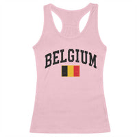 Vintage Belgium Racerback Tank Top Belgian Soccer Football Pride Gift for Fans