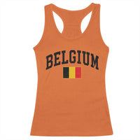 Vintage Belgium Racerback Tank Top Belgian Soccer Football Pride Gift for Fans