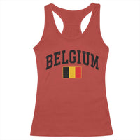 Vintage Belgium Racerback Tank Top Belgian Soccer Football Pride Gift for Fans