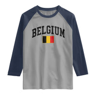 Vintage Belgium Raglan Shirt Belgian Soccer Football Pride Gift for Fans