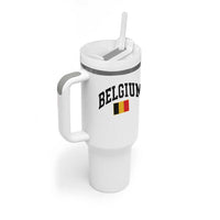 Vintage Belgium Tumbler With Handle Belgian Soccer Football Pride Gift for Fans
