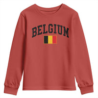 Vintage Belgium Youth Sweatshirt Belgian Soccer Football Pride Gift for Fans