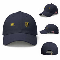 Vintage Belgium Baseball Cap Belgian Football Pride Belgium Lion Crest Soccer Graphic