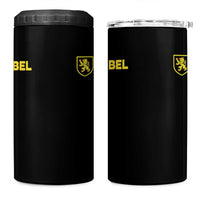 Vintage Belgium 4 in 1 Can Cooler Tumbler Belgian Football Pride Belgium Lion Crest Soccer Graphic