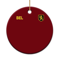 Vintage Belgium Ceramic Ornament Belgian Football Pride Belgium Lion Crest Soccer Graphic