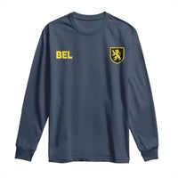 Vintage Belgium Long Sleeve Shirt Belgian Football Pride Belgium Lion Crest Soccer Graphic