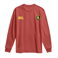Vintage Belgium Long Sleeve Shirt Belgian Football Pride Belgium Lion Crest Soccer Graphic