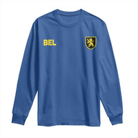 Vintage Belgium Long Sleeve Shirt Belgian Football Pride Belgium Lion Crest Soccer Graphic