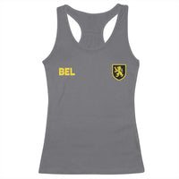 Vintage Belgium Racerback Tank Top Belgian Football Pride Belgium Lion Crest Soccer Graphic