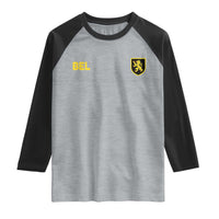 Vintage Belgium Raglan Shirt Belgian Football Pride Belgium Lion Crest Soccer Graphic