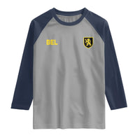 Vintage Belgium Raglan Shirt Belgian Football Pride Belgium Lion Crest Soccer Graphic