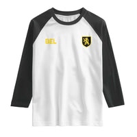 Vintage Belgium Raglan Shirt Belgian Football Pride Belgium Lion Crest Soccer Graphic