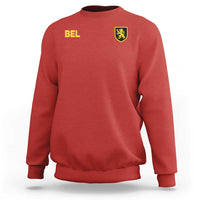 Vintage Belgium Sweatshirt Belgian Football Pride Belgium Lion Crest Soccer Graphic