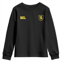 Vintage Belgium Youth Sweatshirt Belgian Football Pride Belgium Lion Crest Soccer Graphic