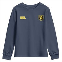 Vintage Belgium Youth Sweatshirt Belgian Football Pride Belgium Lion Crest Soccer Graphic