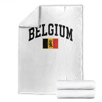 Vintage Belgium Throw Blanket Lion Royal Flag Graphic Belgian Soccer Football Pride Gift for Fans