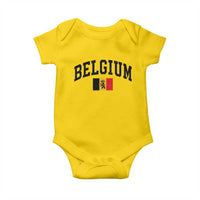 Vintage Belgium Baby Onesie Lion Royal Flag Graphic Belgian Soccer Football Pride Gift for Fans