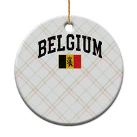 Vintage Belgium Ceramic Ornament Lion Royal Flag Graphic Belgian Soccer Football Pride Gift for Fans